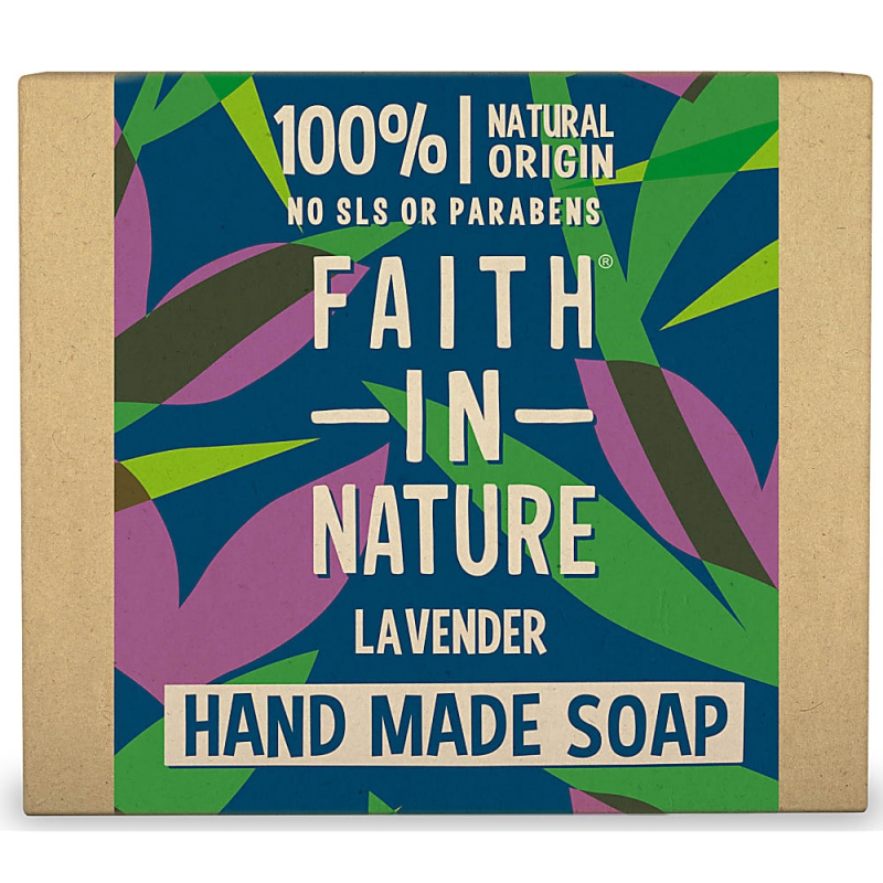 Rostlinné tuhé mýdlo s levandulí 100g Faith in Nature