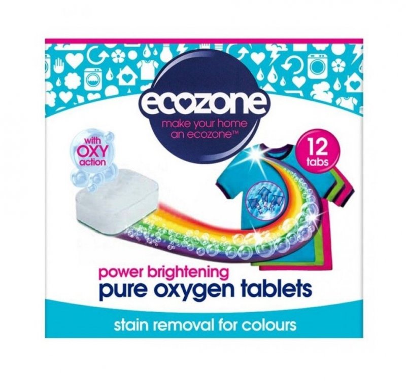 Tablety s kyslíkem na barevné prádlo 12ks Ecozone