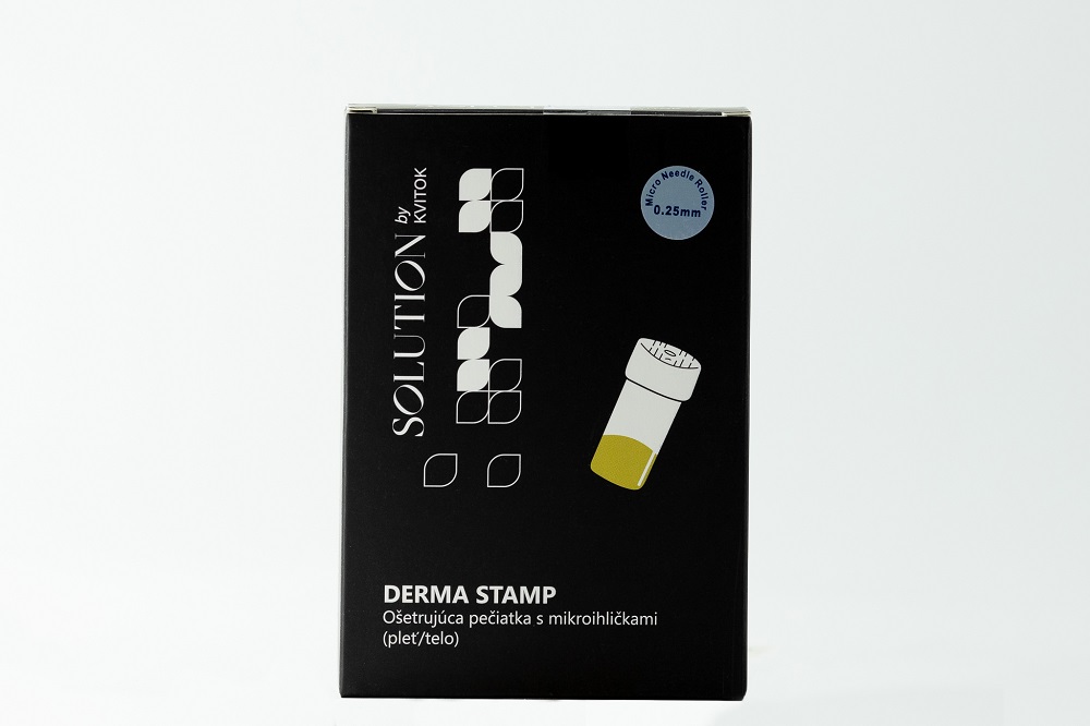 DERMA STAMP Pečující razítko s mikrojehličkami – plnitelné (pleť/tělo) Solution by Kvitok
