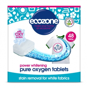Oxy tablety na bílé prádlo 48ks Ecozone