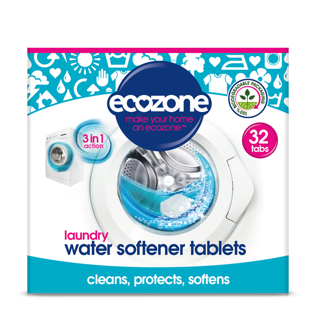 Levně Tablety na změkčení vody 32 ks Ecozone