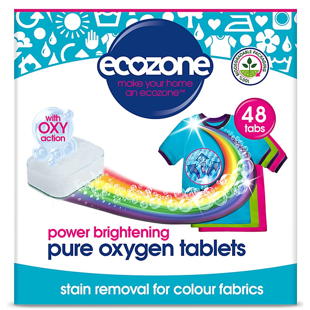 Tablety s kyslíkem na barevné prádlo 48ks Ecozone