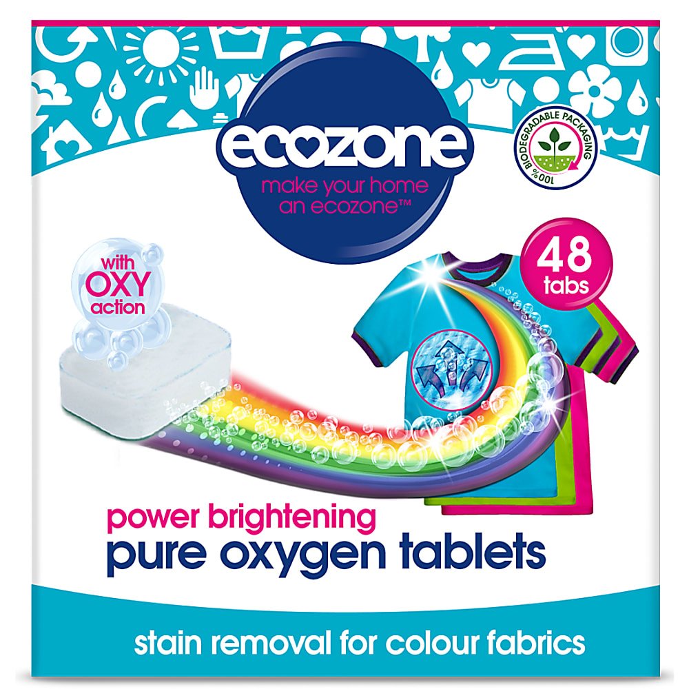 Levně Tablety s kyslíkem na barevné prádlo 48 ks Ecozone
