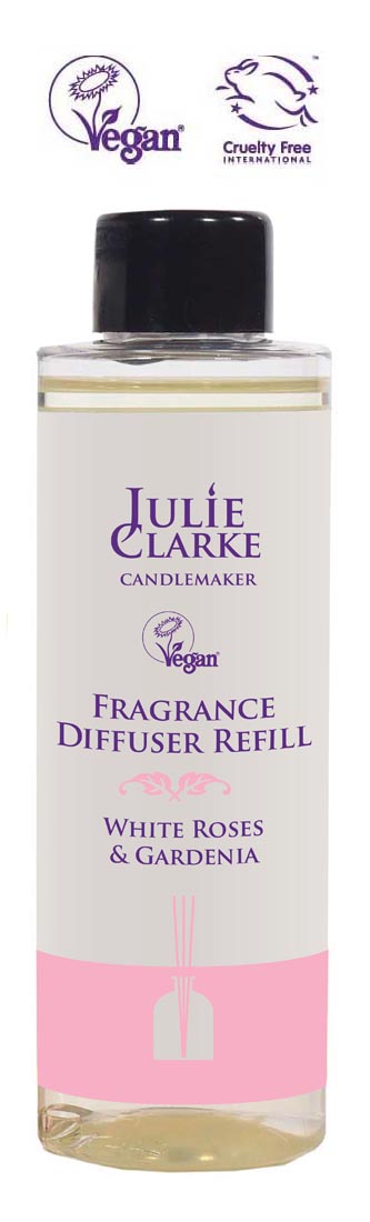 Levně Julie Clarke Candlemaker Náhradní náplně do difuzeru 150 ml Julie Clarke vůně: Bíla růže a Gardenia
