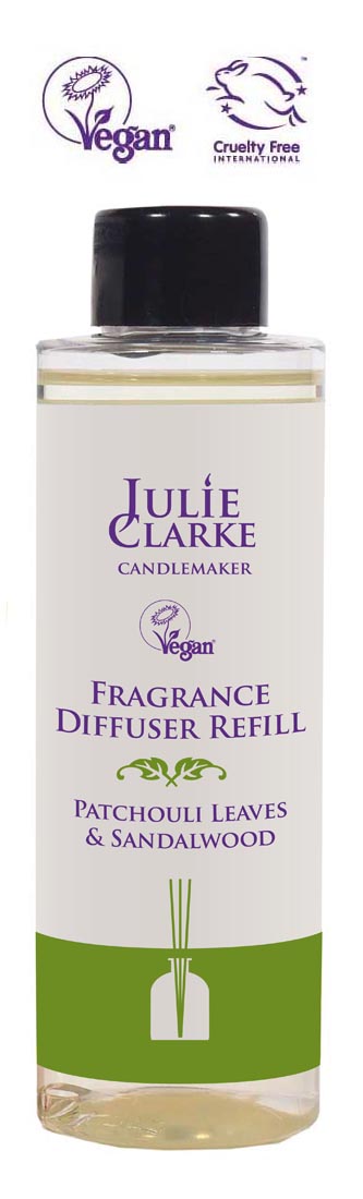 Levně Julie Clarke Candlemaker Náhradní náplně do difuzeru 150 ml Julie Clarke vůně: Listy Patchouli a Sandalové dřevo