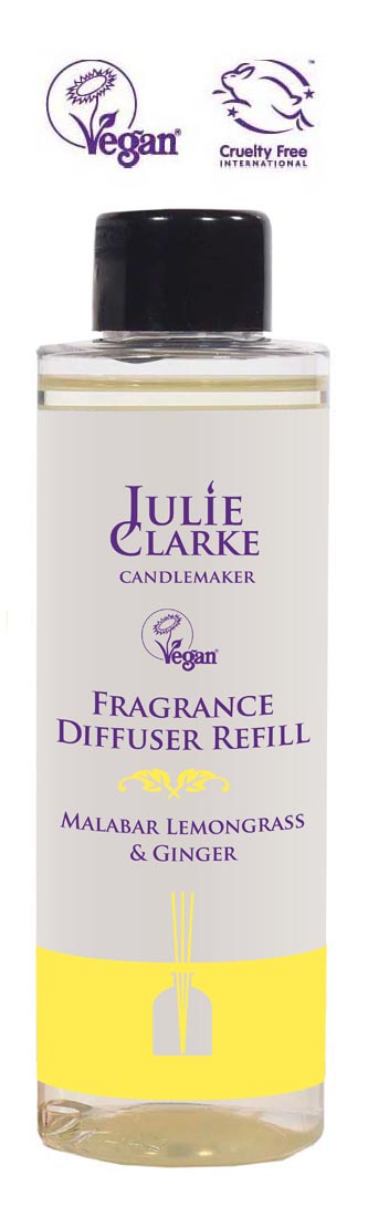 Levně Julie Clarke Candlemaker Náhradní náplně do difuzeru 150 ml Julie Clarke vůně: Malabarská citronová tráva a Zázvor