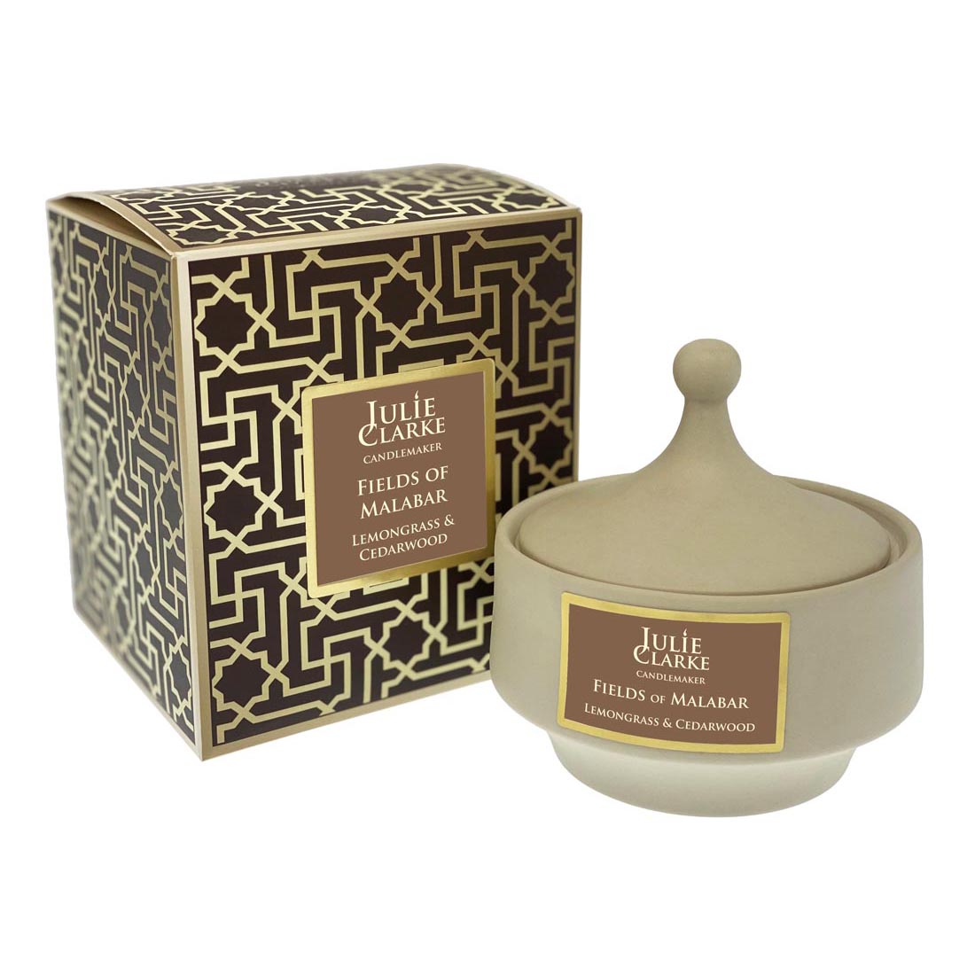 Levně Julie Clarke Candlemaker Svíčka Desert Winds - Krémová barva 230 g Julie Clarke vůně: FIELDS OF MALABAR (Pole Malabáru)