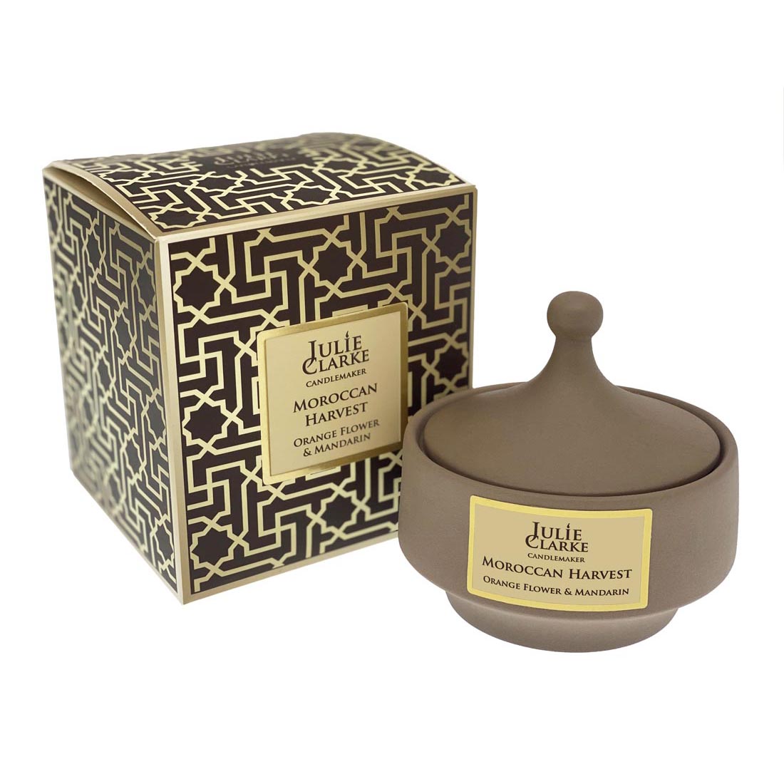 Levně Julie Clarke Candlemaker Svíčka Desert Winds - hnědá barva 230 g Julie Clarke vůně: MOROCCAN HARVEST (Marocká sklizeň)