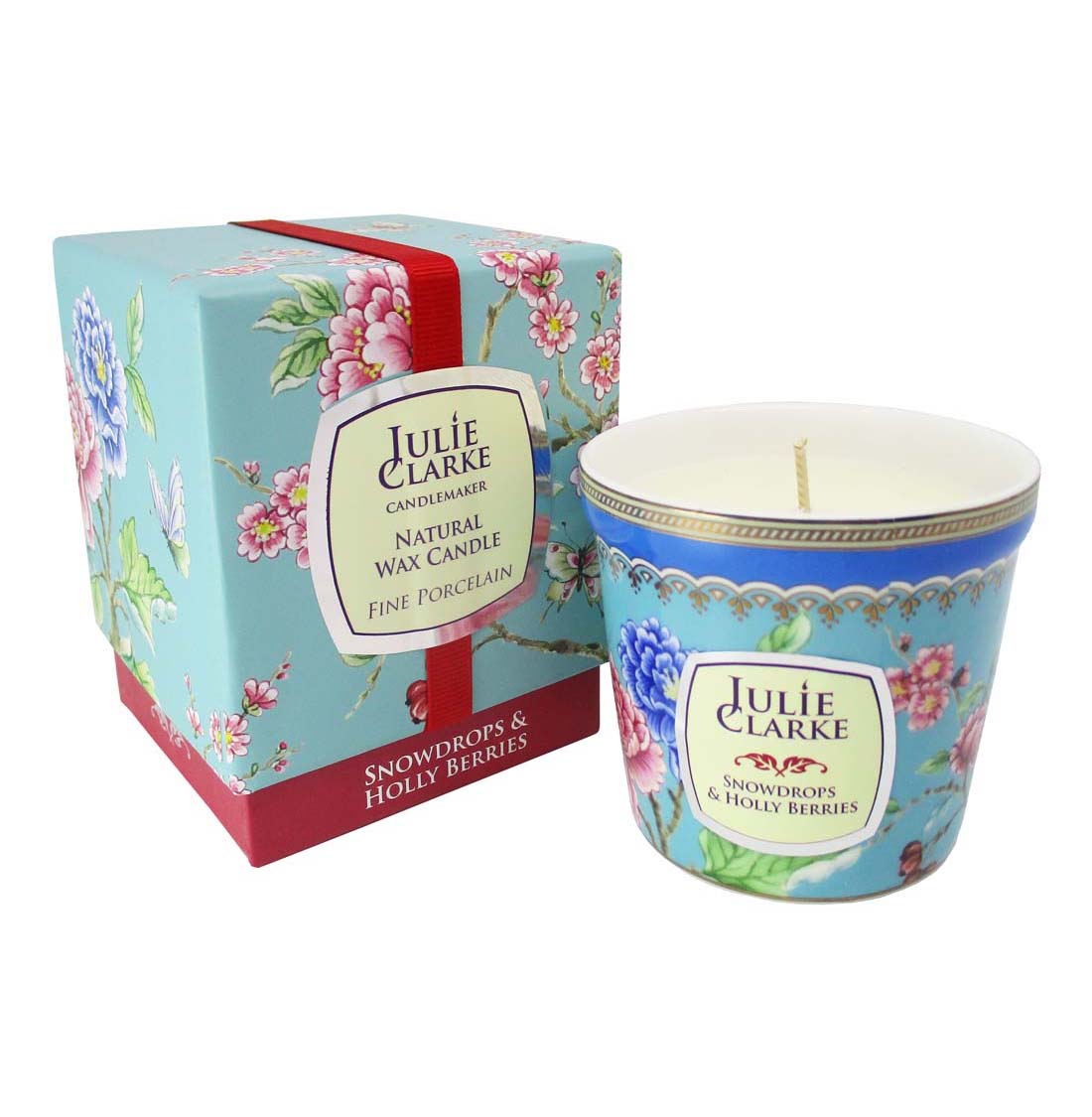 Julie Clarke Candlemaker Botanic 150 g Julie Clarke vůně: Sněženka a Cesmína