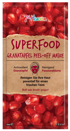Superfood slupovací maska Granátové jablko 7th Heaven