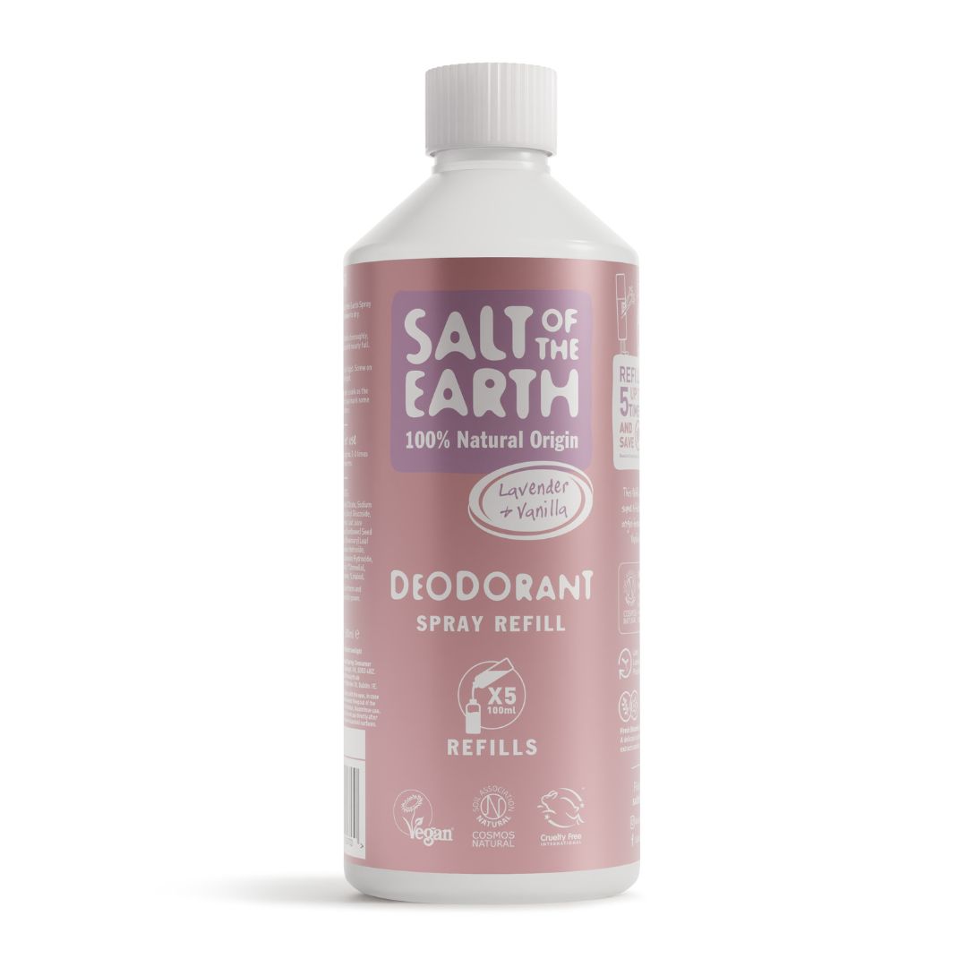 Doplňovací náplň minerální deodorant ve spreji LAVENDER + VANILLA 500 ml Salt of the Earth
