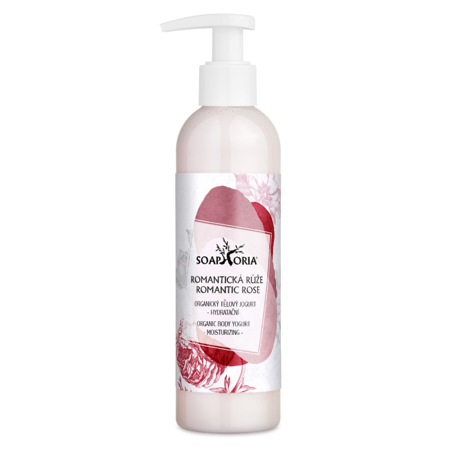 Organický tělový jogurt Romantická růže 250 ml Soaphoria