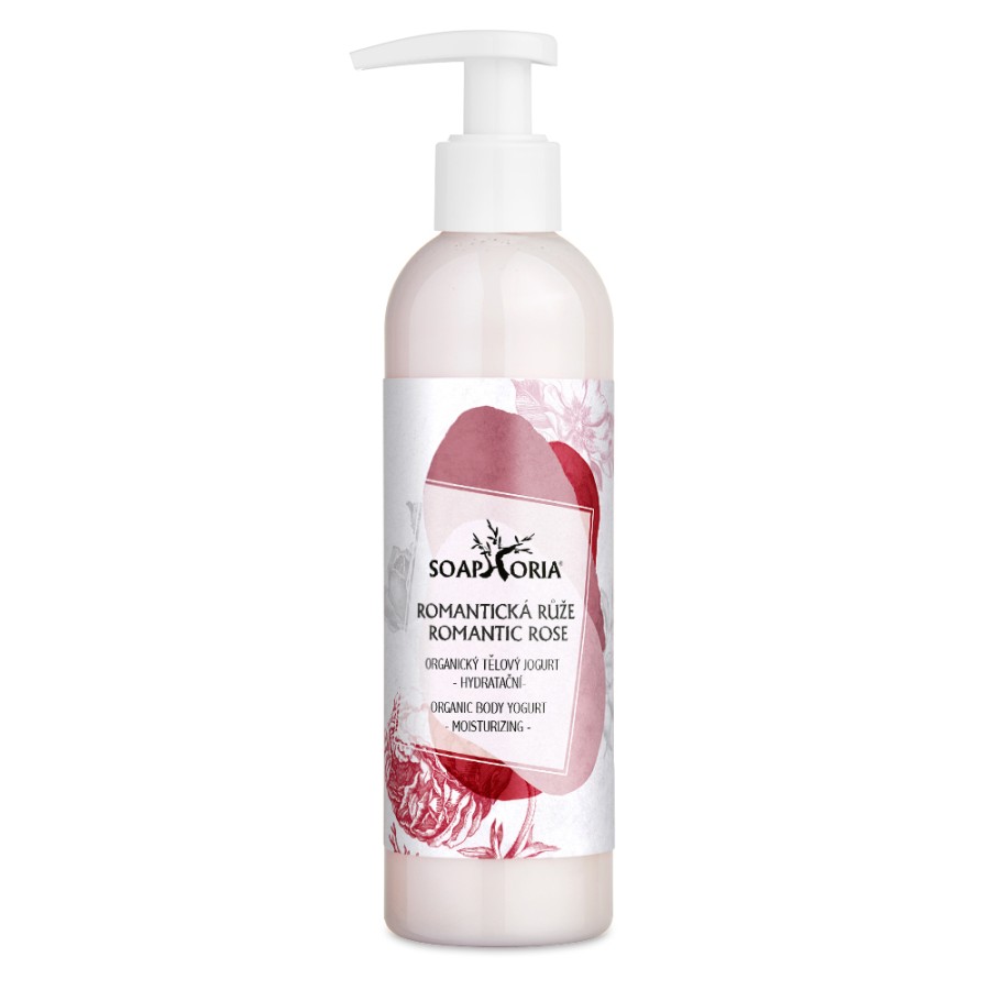 Organický tělový jogurt Romantická růže 250ml Soaphoria