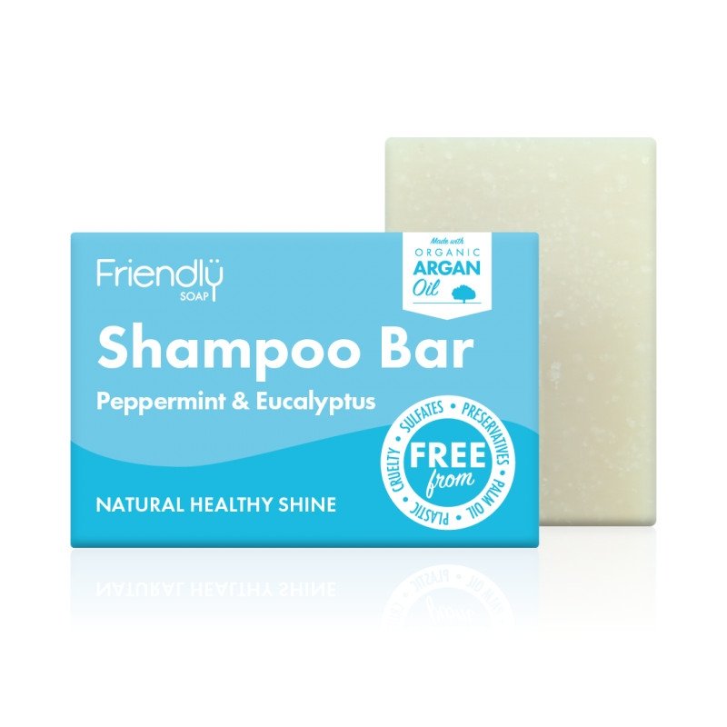 Levně Přírodní mýdlo na vlasy Máta a eukalyptus 95 g Friendly Soap