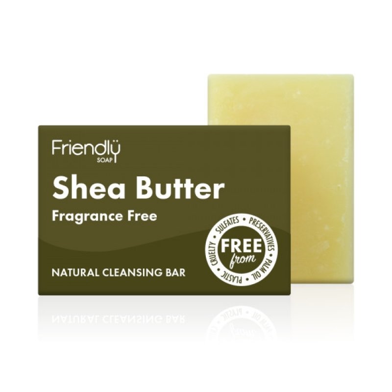 Levně Přírodní mýdlo na čištění obličeje s bambuckým máslem 95g Friendly Soap