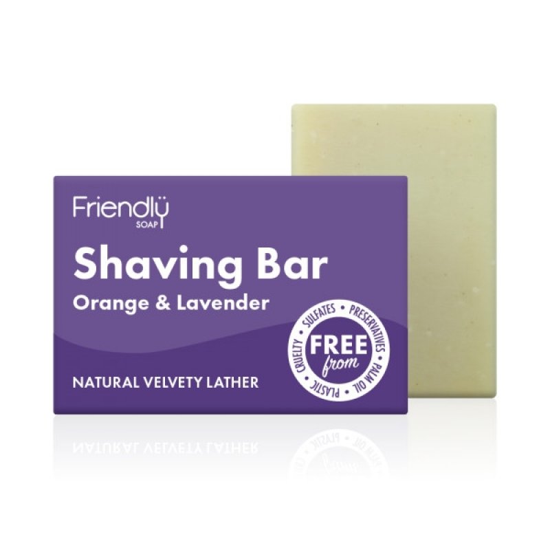 Levně Přírodní mýdlo na holení Pomeranč a levandule 95 g Friendly Soap