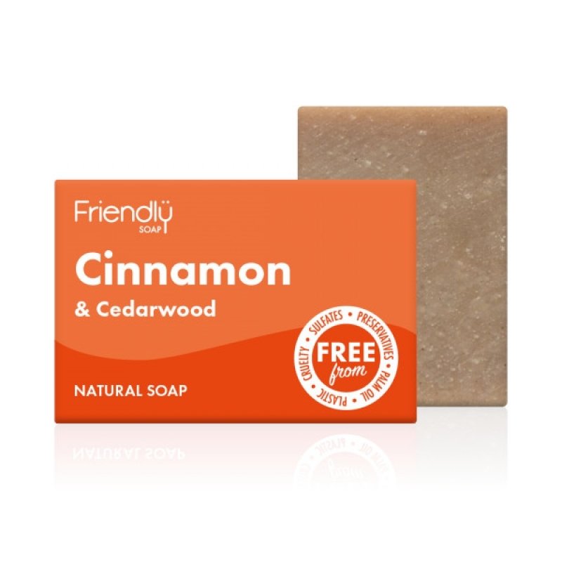 Levně Přírodní mýdlo Skořice a cedrové dřevo 95 g Friendly Soap
