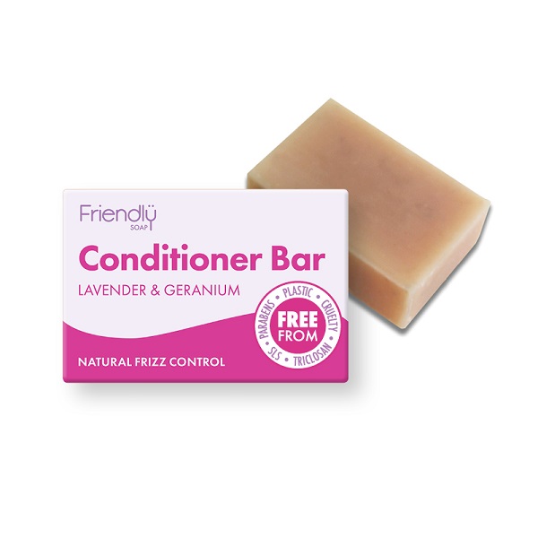 Levně Přírodní kondicionér na vlasy Levandule a pelargónie 90 g Friendly Soap