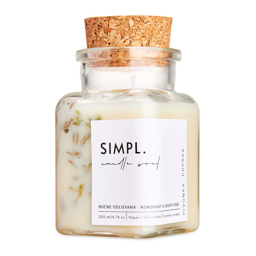 Candle Soul eko svíčka 200 ml SIMPL. vůně eko svíčky: citrus a ginkgo
