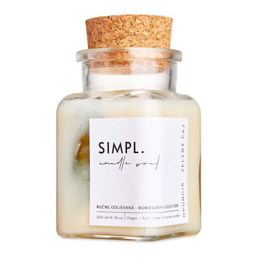 Candle Soul eko svíčka 200 ml SIMPL. vůně eko svíčky: opuncie a zelený čaj