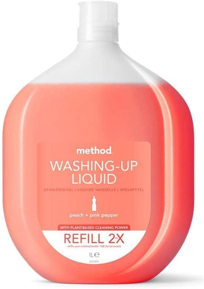 Přípravek na nádobí Peach and Pepper 1 l náhradní náplň Method