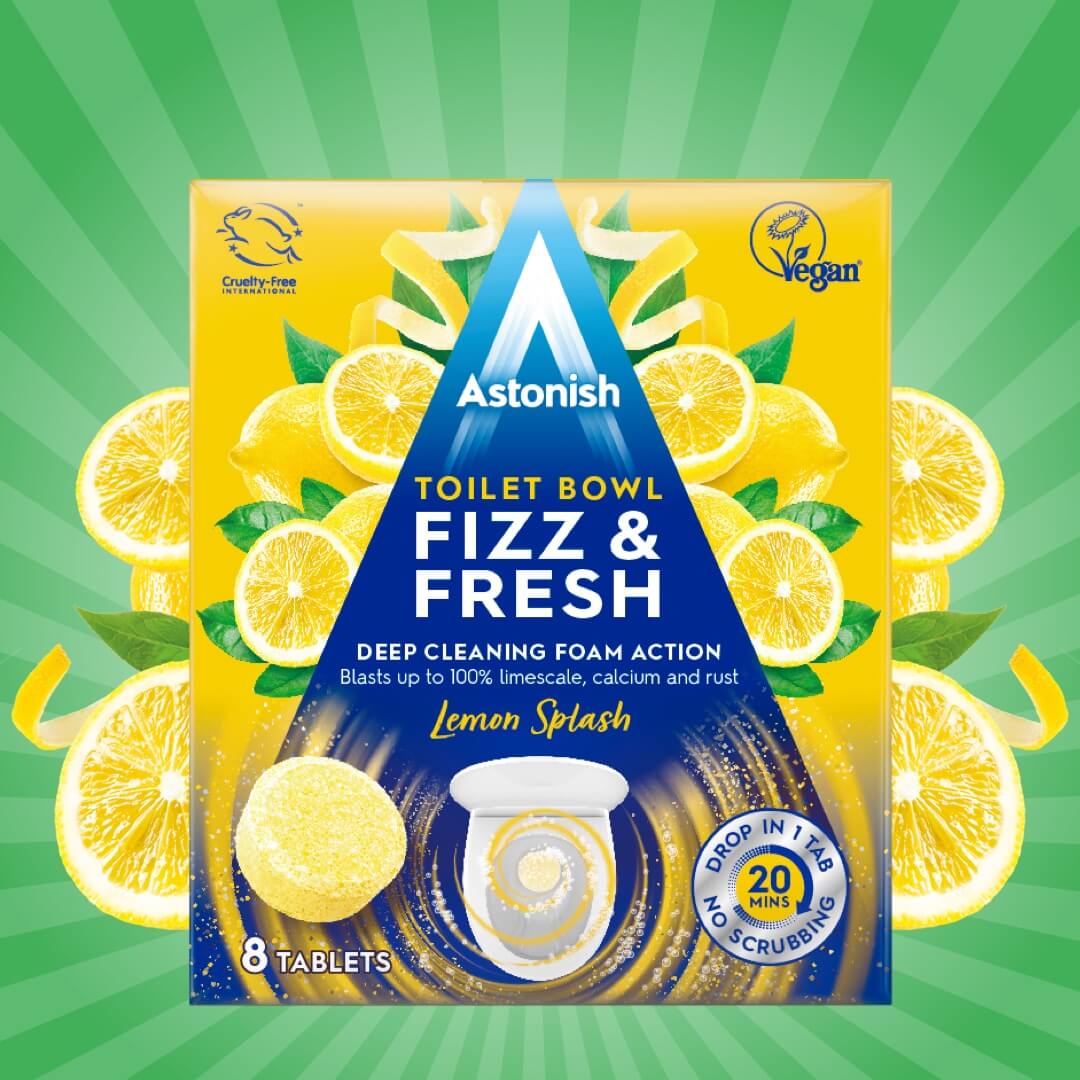 Tablety na čištění záchodové mísy Fizz & Fresh s vůní citronu 8ks Astonish