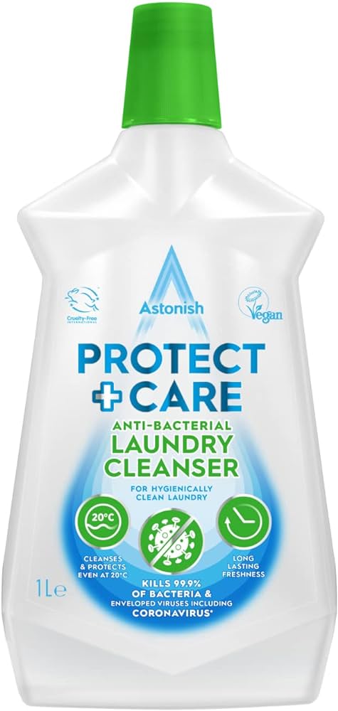 Antibakteriální čistící prostředek na prádlo Protect + Care 1l Astonish