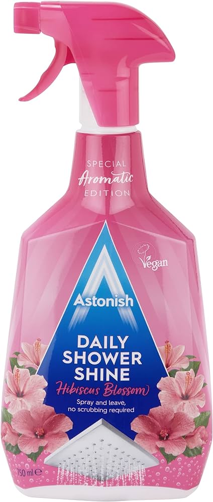 Úklidový sprej na sprchové kouty Daily Shower Shine s vůní ibišku 750ml Astonish