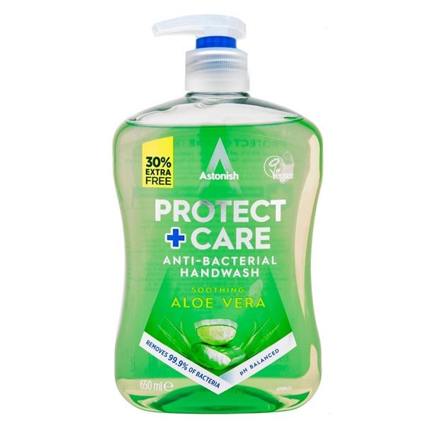 Antibakteriální tekuté mýdlo Protect and Care s Aloe Vera 600ml Astonish
