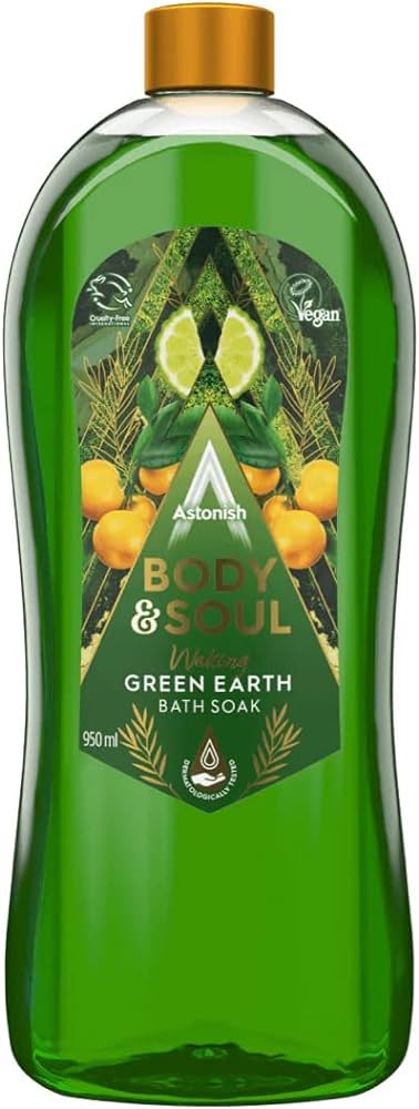 Koupelová lázeň Green Earth s vůní bergamotu a eukalyptu 950ml Astonish