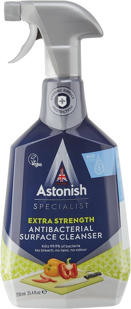 Specializovaný extra silný antibakteriální sprej na čištění povrchů 750ml Astonish
