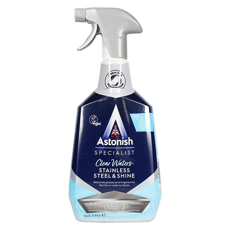 Specializovaný přípravek na nerez a lesk Clear Waters 750ml Astonish