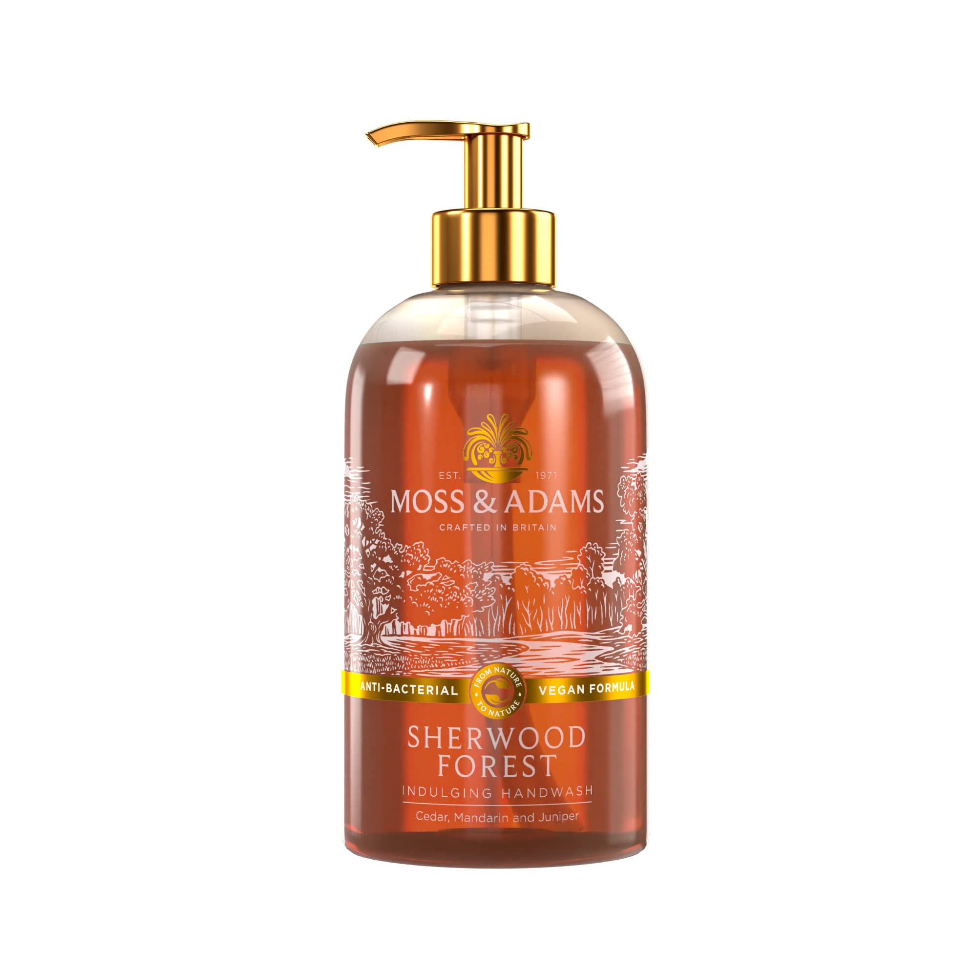 Levně Rozmazlující mýdlo na ruce Sherwood Forest s vůní cedru 500 ml Moss & Adams
