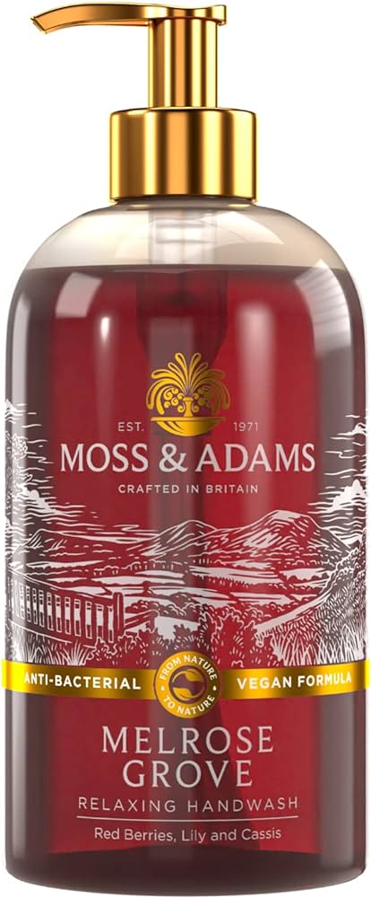 Relaxační mýdlo na ruce Melrose Grove s vůní červených bobulí 500ml Moss & Adams