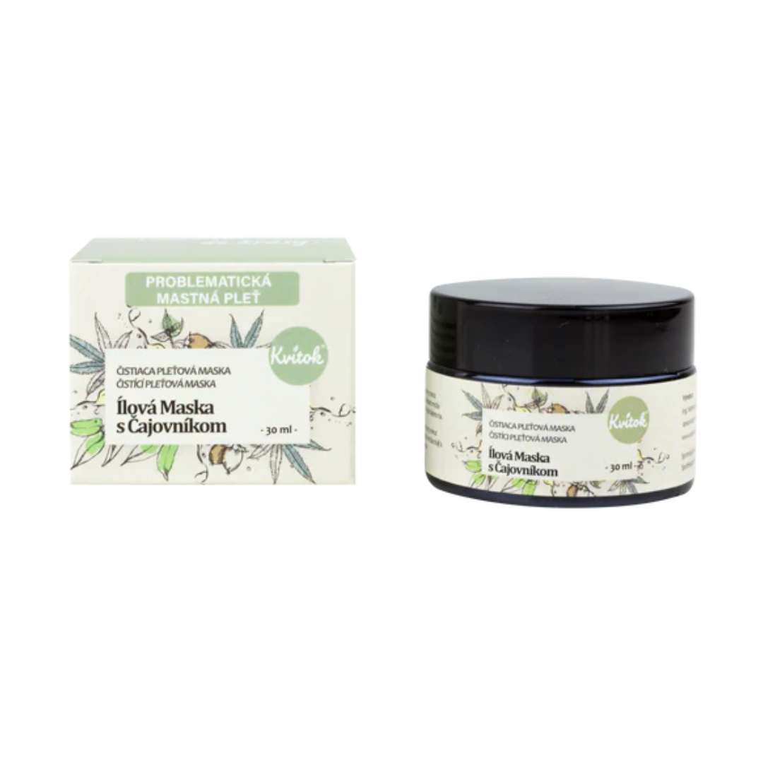 Čistící jílová maska s Čajovníkem 30 ml Kvitok