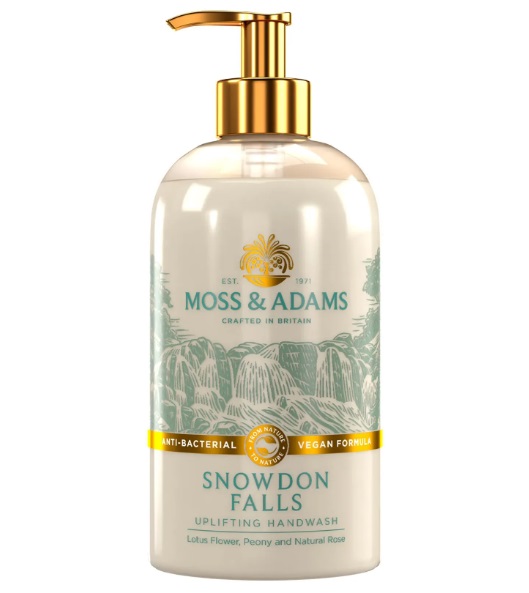 Povznášející mýdlo na ruce Snowdon Falls s vůní lotosového květu 500ml Moss & Adams