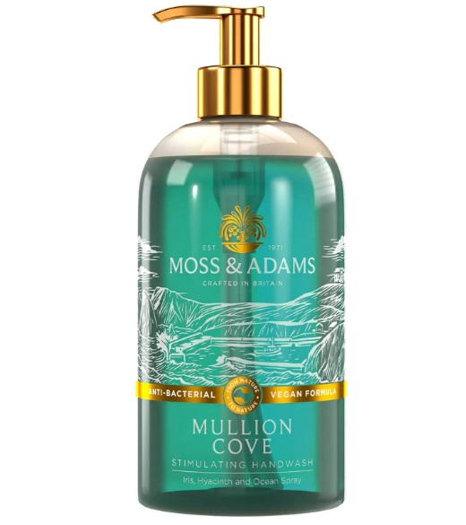 Levně Stimulující mýdlo na ruce Cornish Cove s vůní kosatce 500 ml Moss & Adams