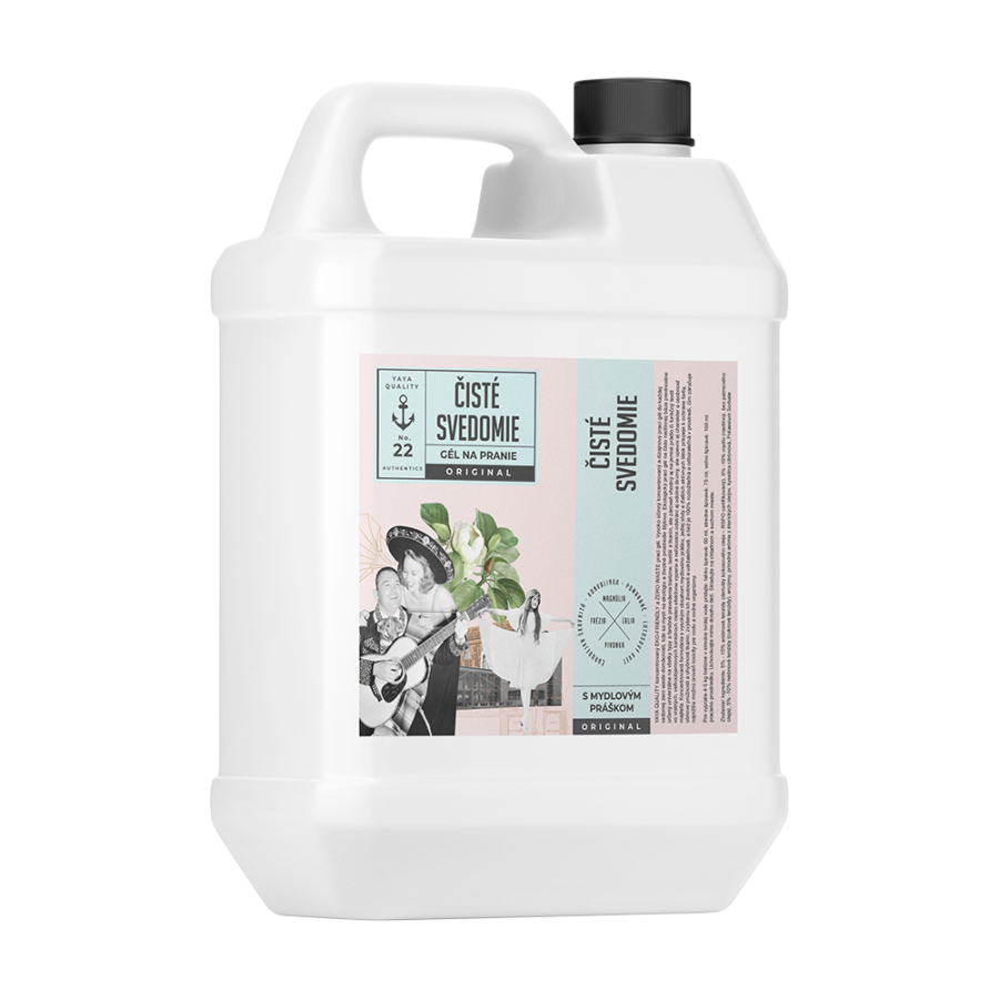 Koncentrovaný eko-friendly a zero waste prací gel Čisté svědomí 5 l YAYA Original
