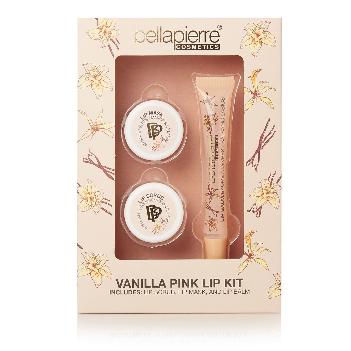 Set péče o rty Lip Care Kit Vanilla Pink 3ks Bellapierre