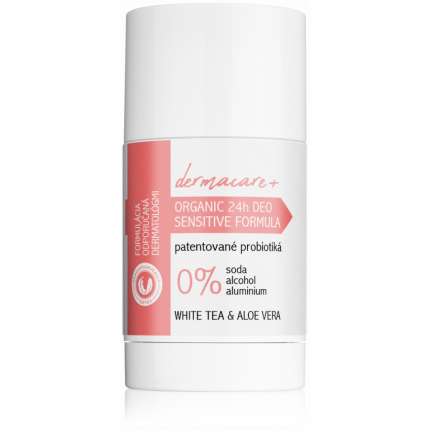 Organický deodorant 24h s prebiotiky a probiotiky s vůní bílého čaje a aloe vera 75ml Soaphoria