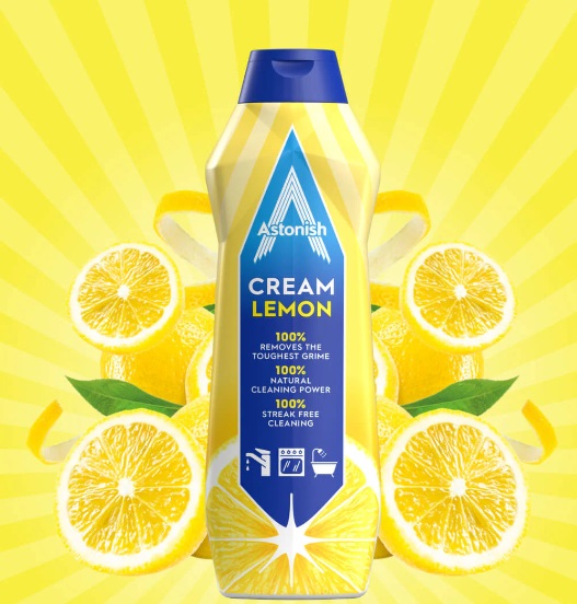 Levně Krémový čistič Lemon Fresh s vůní citrusu 500 ml Astonish