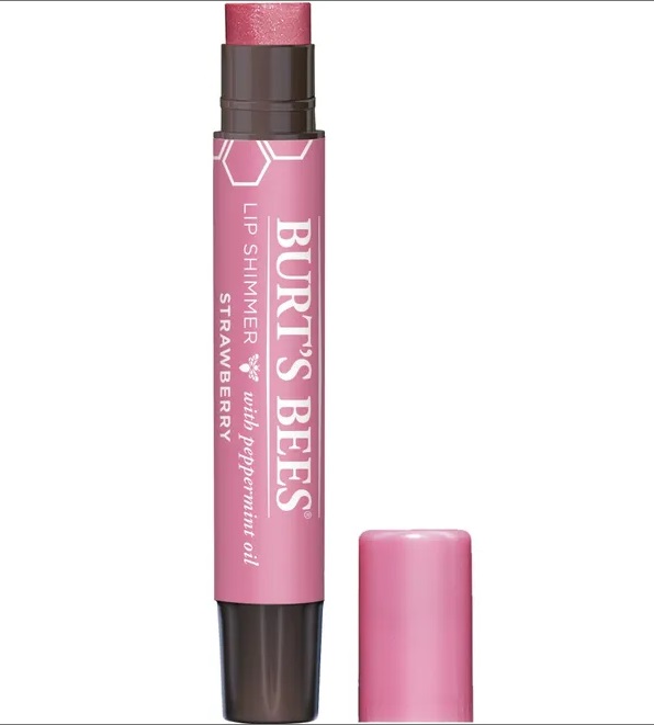 Levně Lesk na rty s peperminotvým olejem 2,55 g Burt's Bees barva shimmeru: Strawberry