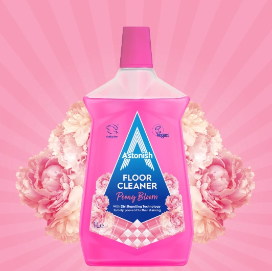 Levně Čistič na podlahu s vůní pivoňky Peony Bloom 1 l Astonish