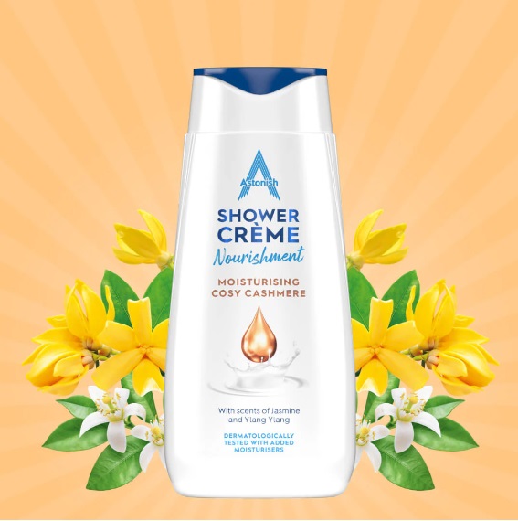 Levně Sprchový gel Cosy Cashmere s vůní jasmínu a ylang ylangu 400 ml Astonish