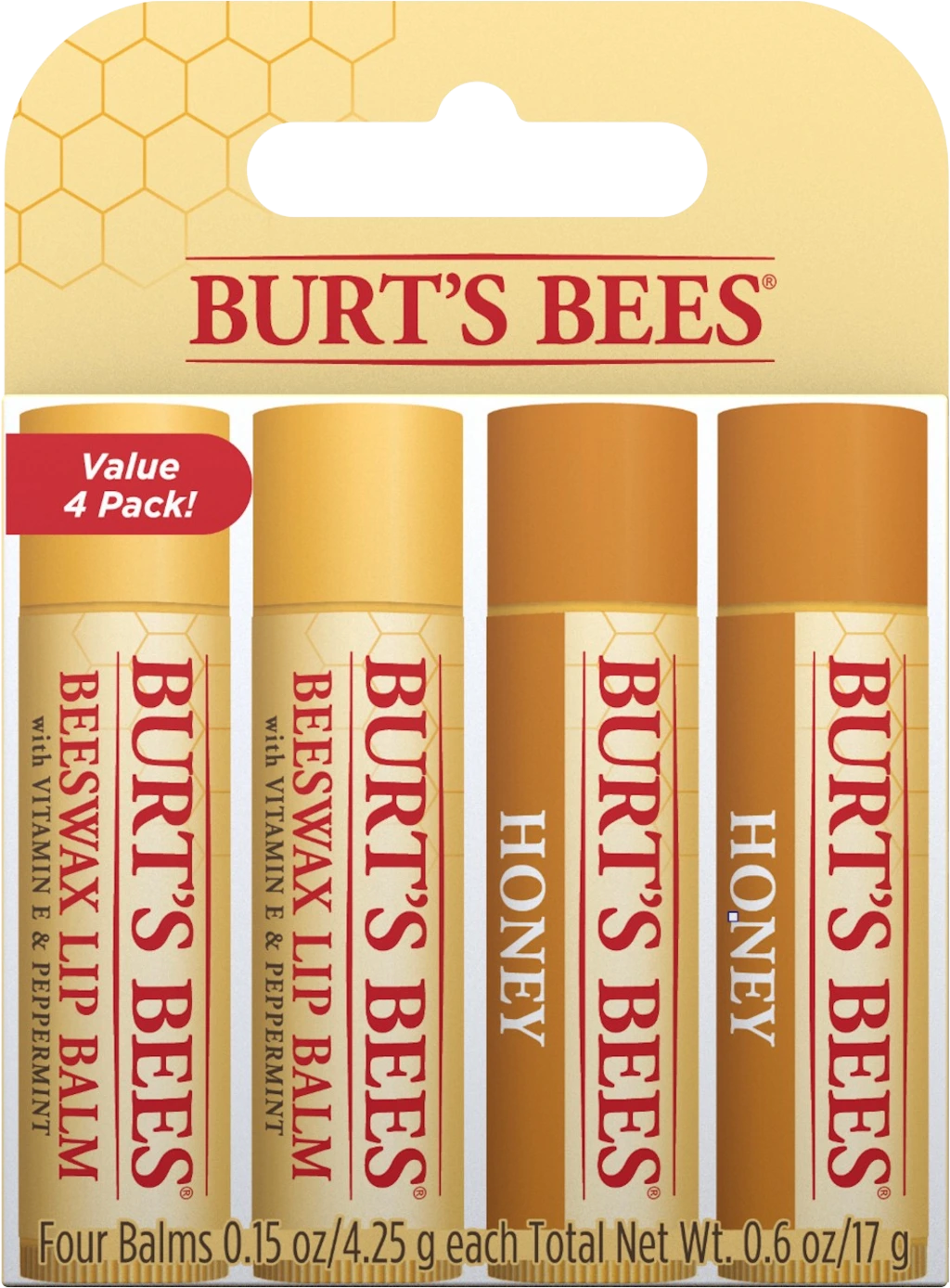Rozmazlující dárková sada balzámů na rty 4ks Burt's Bees