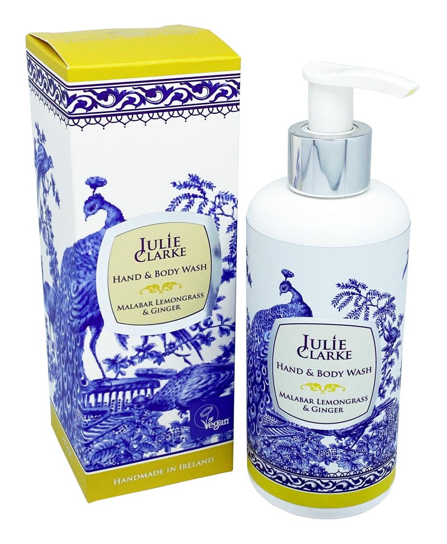 Levně Julie Clarke Candlemaker Mýdlo na ruce a tělo Malabar Lemongrass & Ginger - 250 ml Julie Clarke