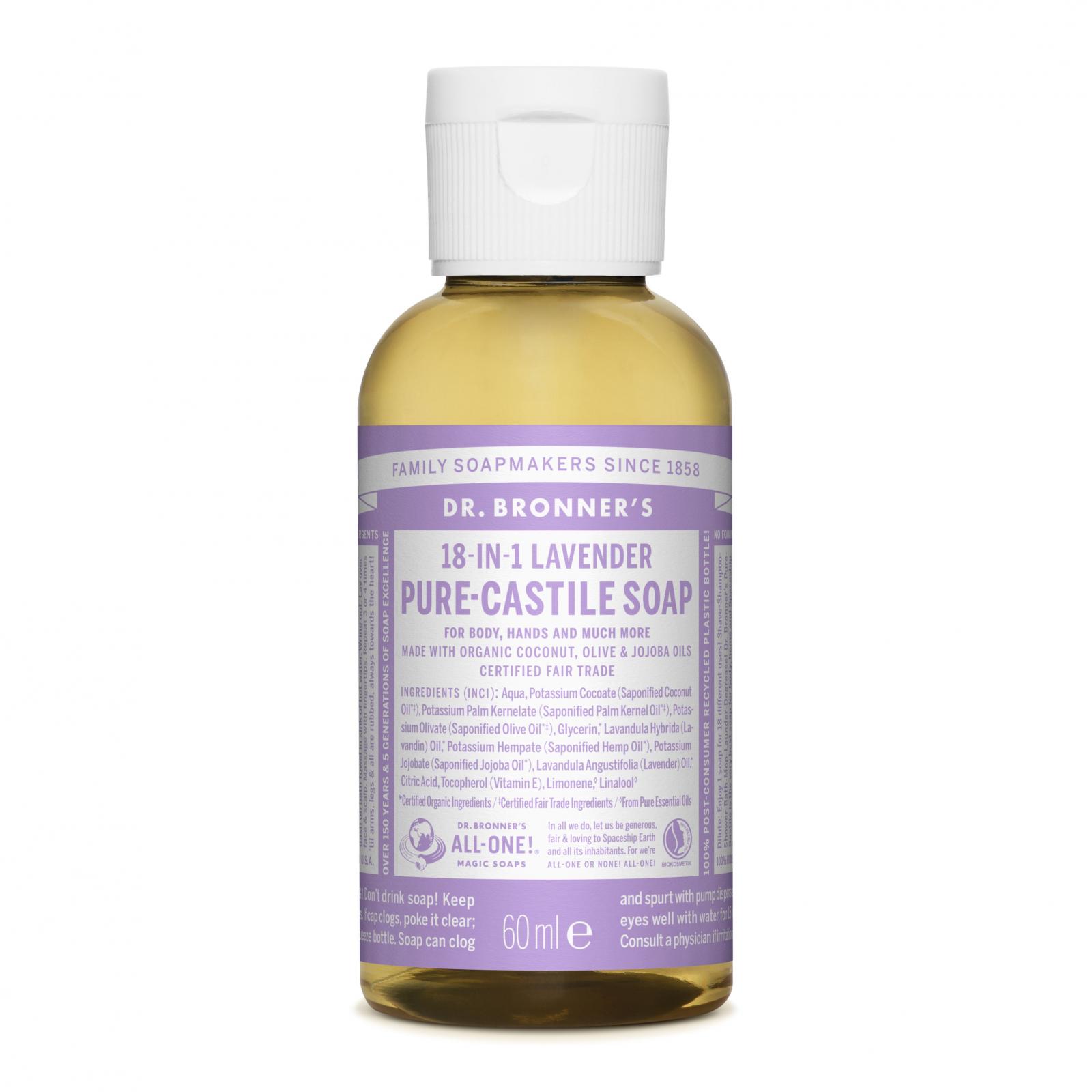 Levně Dr. Bronner´s Tekuté universální mýdlo ALL-ONE! Levandule 60 ml Dr. Bronner's