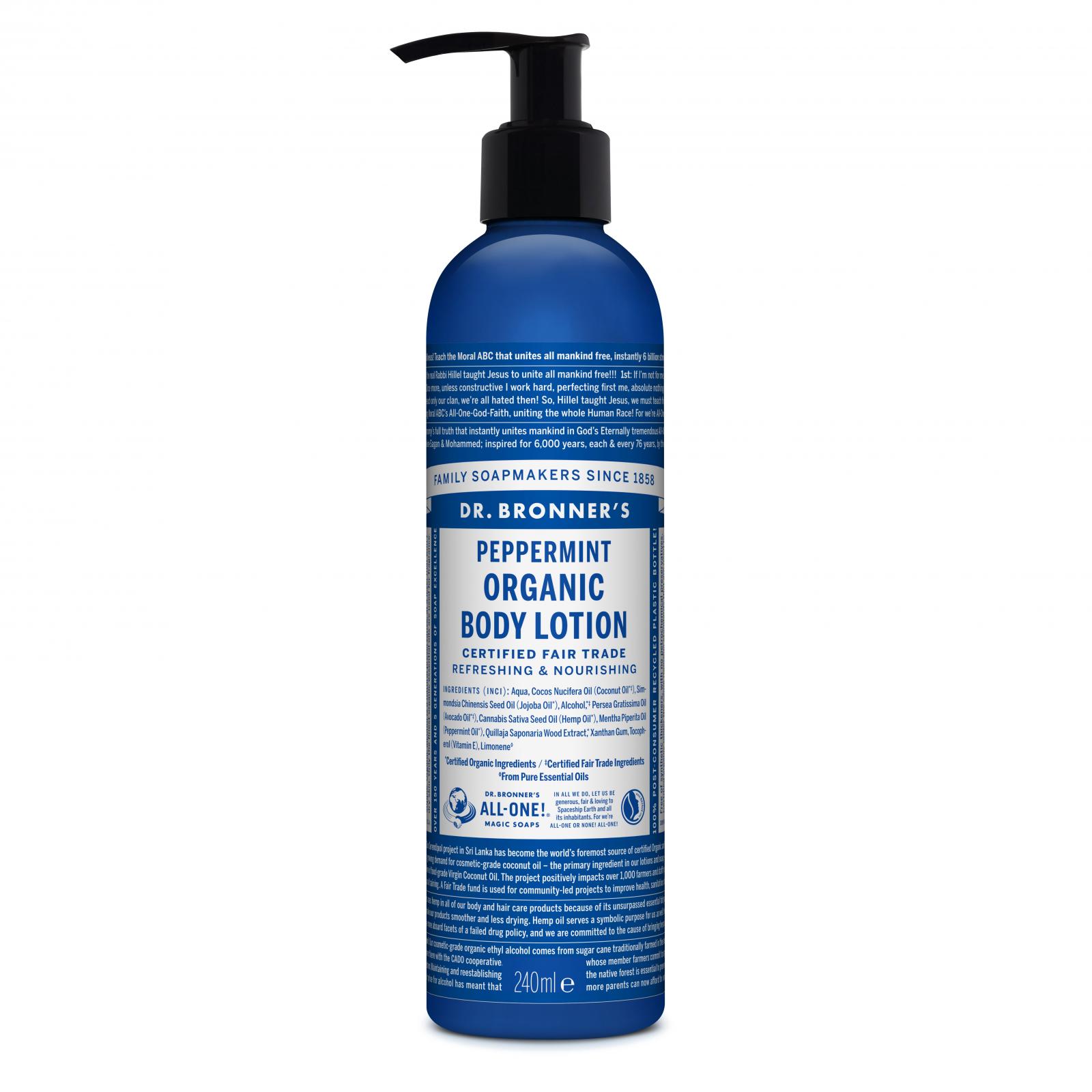 Dr. Bronner´s Tělové mléko Peppermint 240 ml Dr. Bronner's