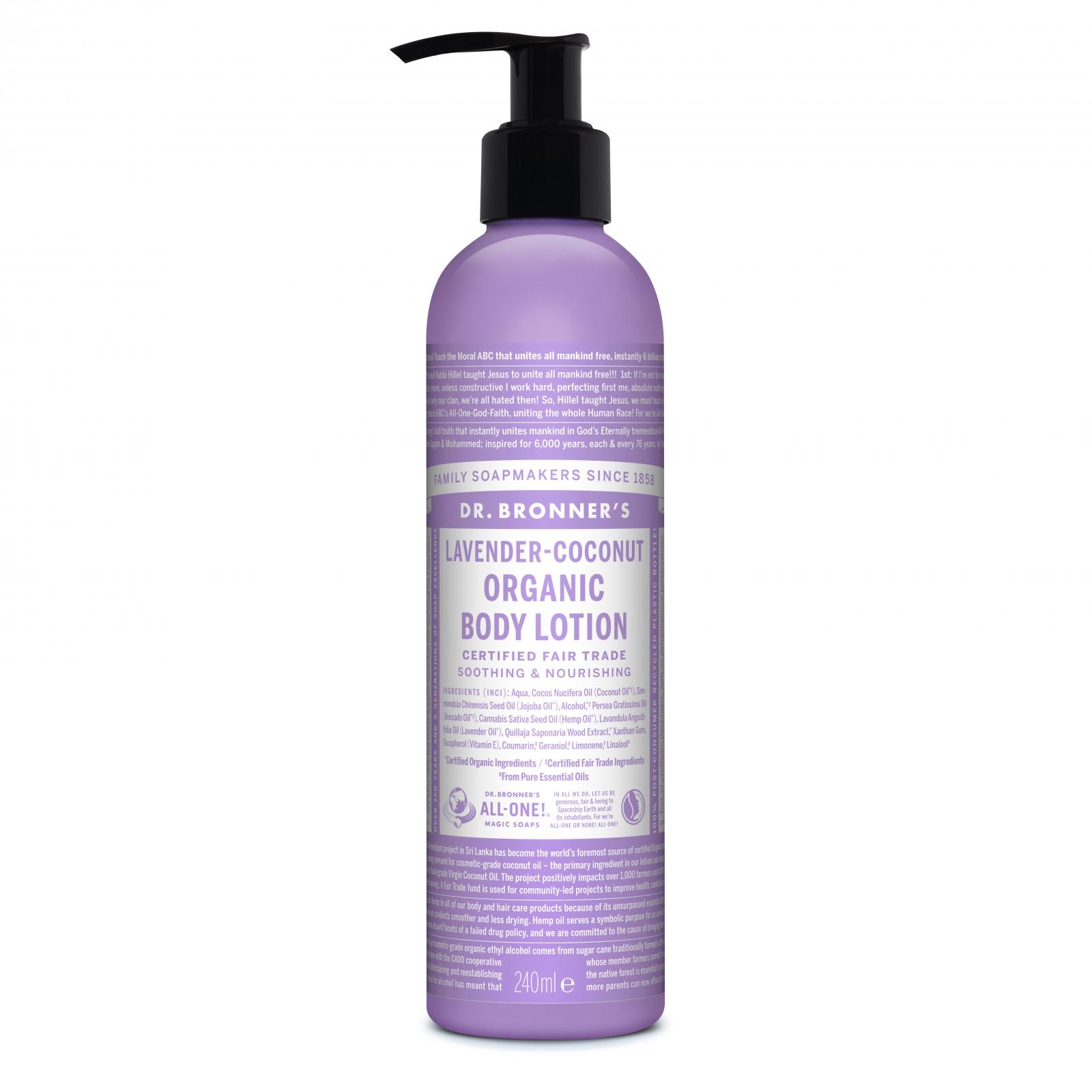 Dr. Bronner´s Tělové mléko Levandule - kokos 240 ml Dr. Bronner's