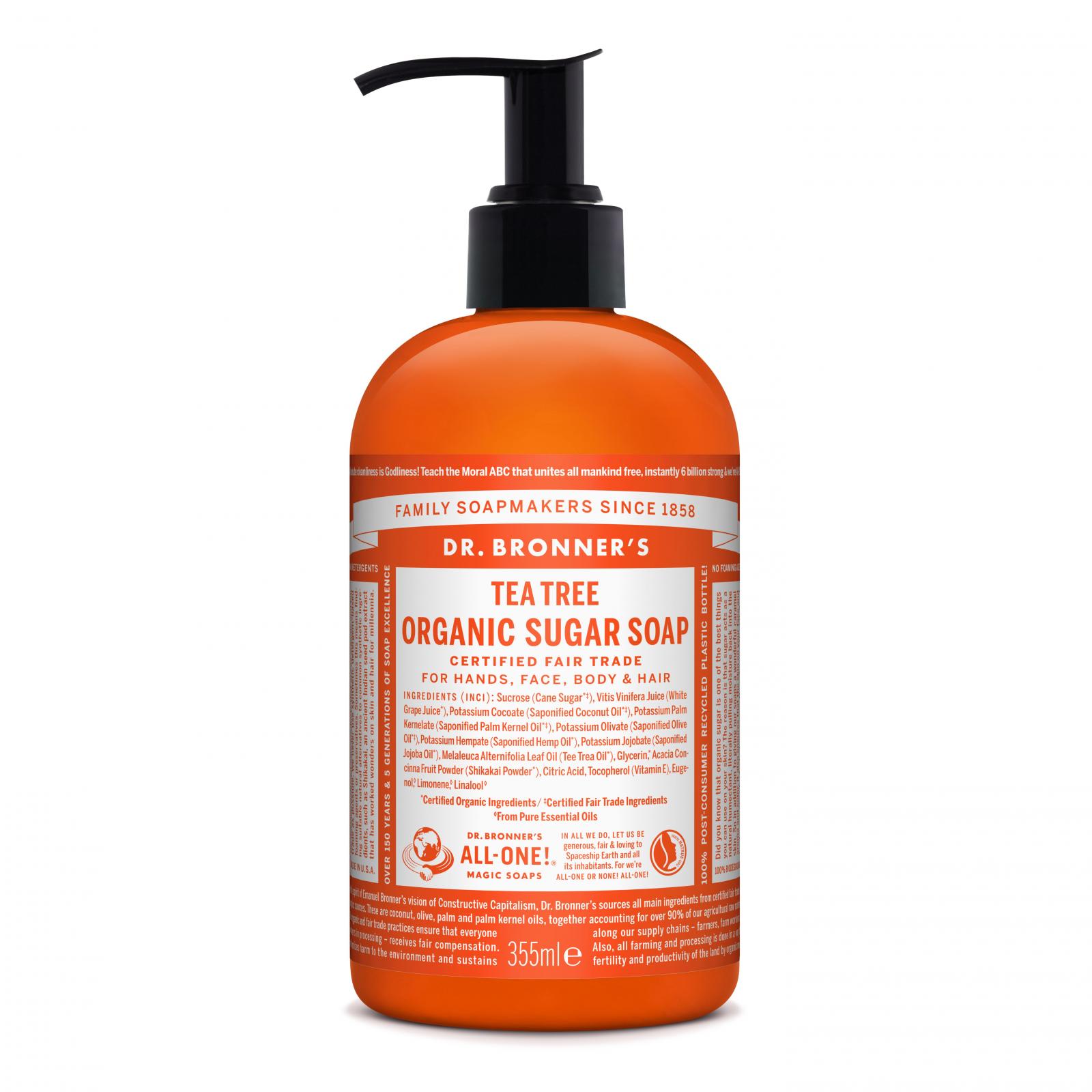 Dr. Bronner´s Tekuté mýdlo na tělo i vlasy 4 v 1 Teatree 355 ml Dr. Bronner's